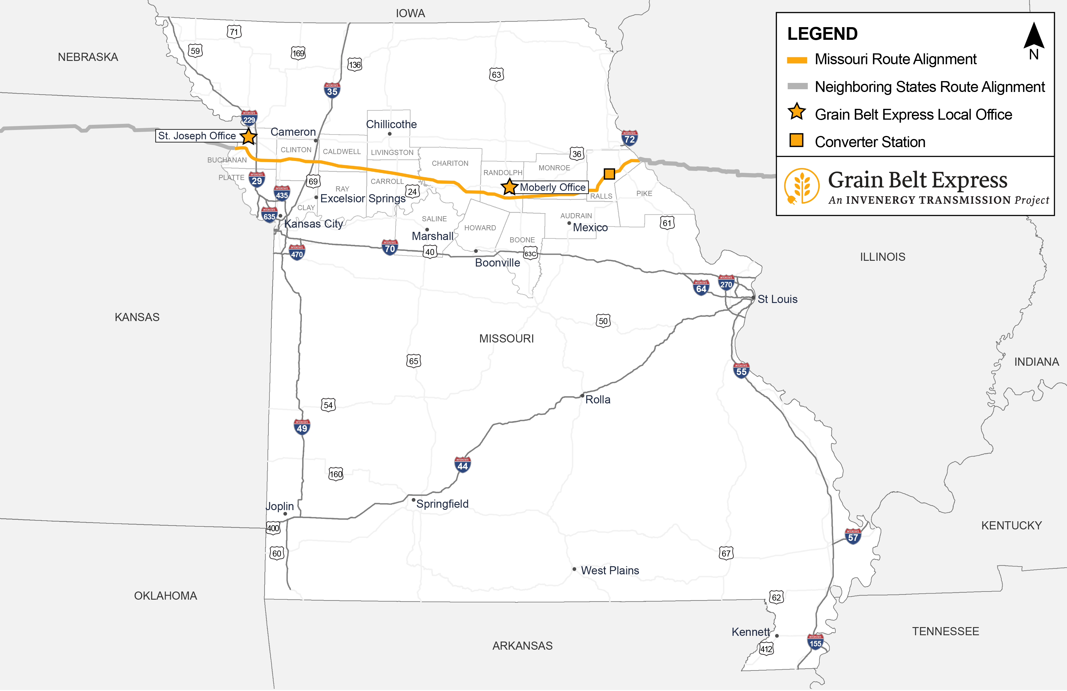Invenergy Missouri Map